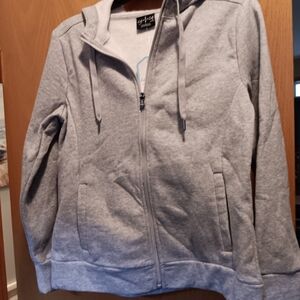 Womens Size Small, CG/CG Light Gray Zip-Up Hoodie